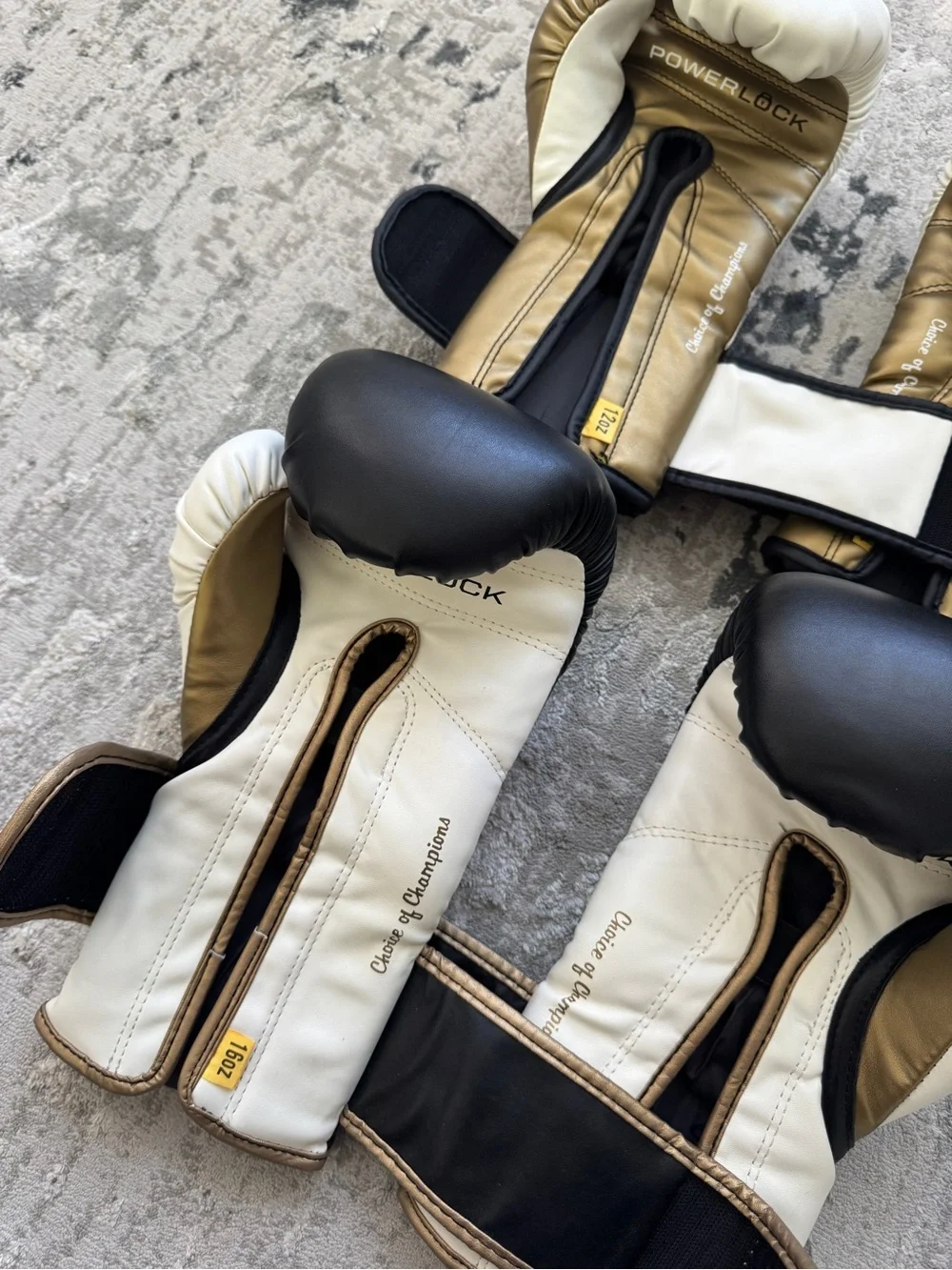 Everlast Powerlock Boxing Training Gloves + Hand Wraps Bundle